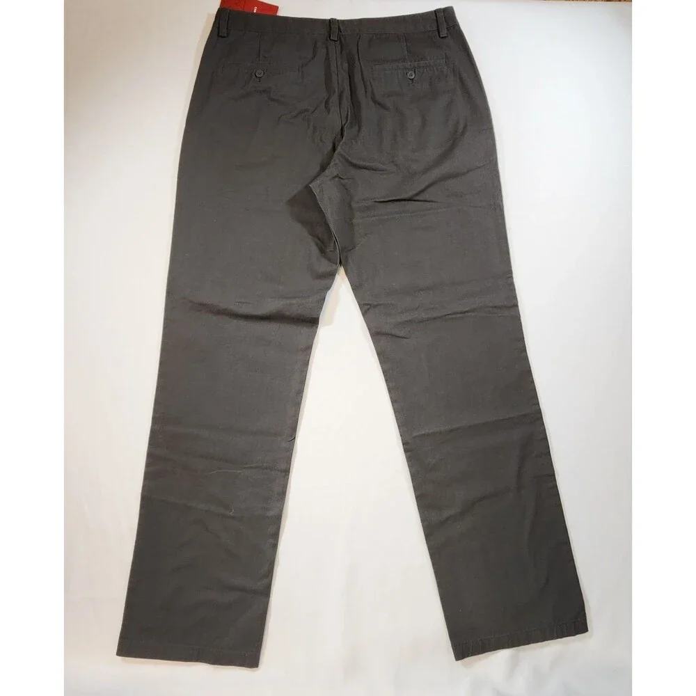 Camel Crown Pants Mens Sz 38 Brown Chino Straight Leg Button Pockets Casual NWT